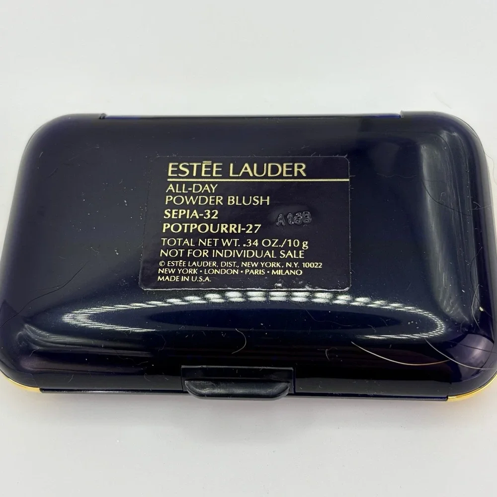 Estee Lauder Vintage All-Day Powder Blush Duo Sepia-32 Potpourri-27 w/Brush